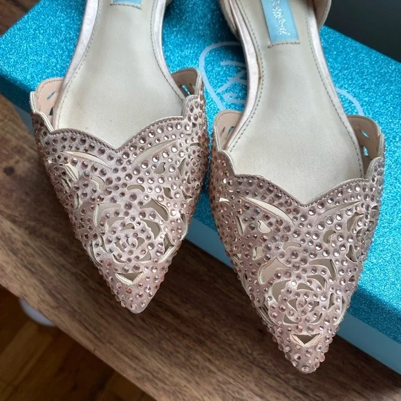Rose Gold Betsey Johnson Flats - Picture 5 of 8